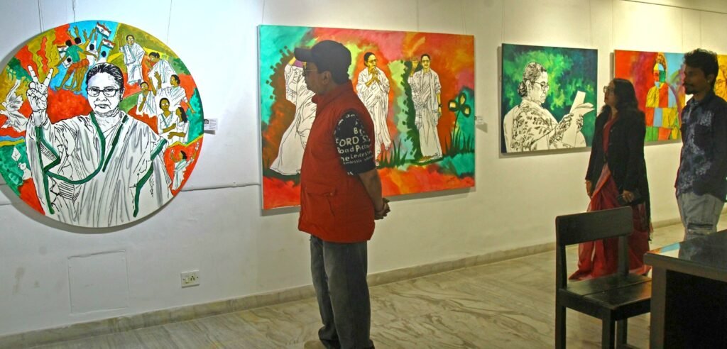 ক্যানভাসে:- শিল্পের ভাষায় মমতা বন্দ্যোপাধ্যায়….।
